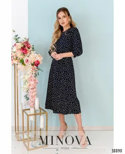 Платье 3142-темно-синий Minova