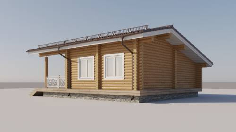 Проект Дома 74 кв. м из бруса Д-45