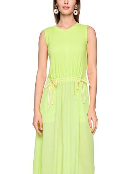 Marc Cain Платье комбинированное с кулиской на талии