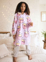 Толстовка из флиса с капюшоном удлиненная Next 973-977, Сиреневый