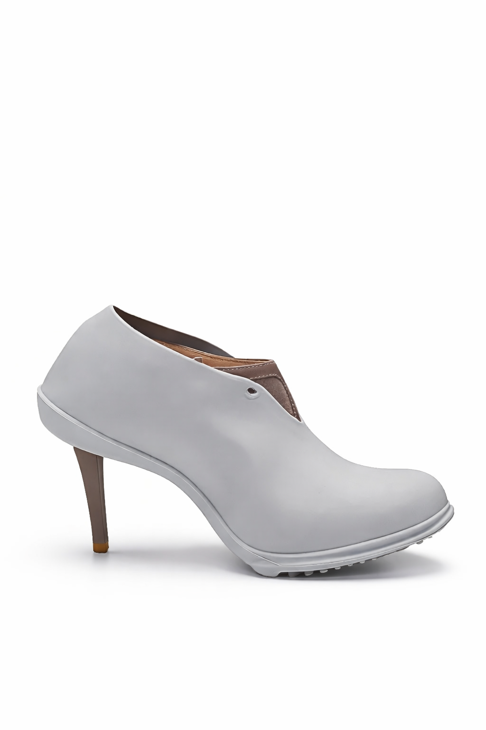 Галоши под каблук серые