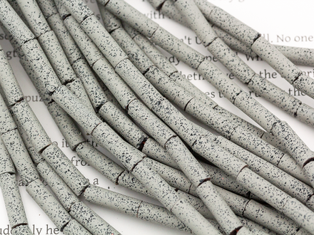 Нить бусин из вулканической лавы с покрытием, 4х13мм