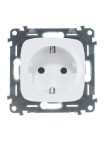 Розетка 1-ая с з/к со шторками Legrand Allure белая