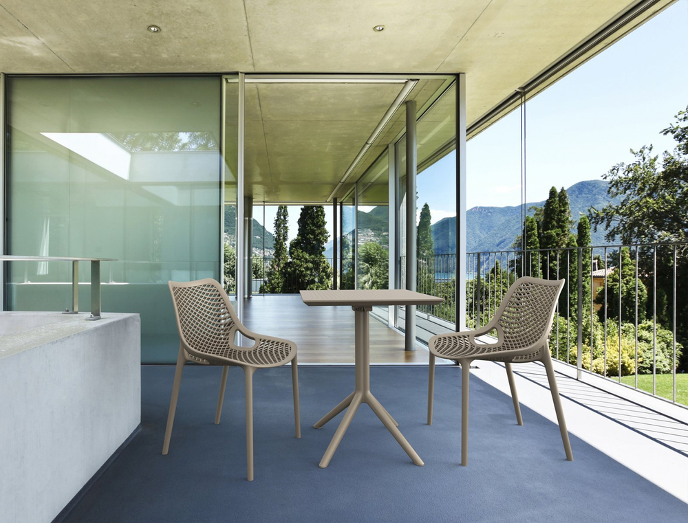 Стол пластиковый складной Siesta Contract Sky Folding Table 60, бежевый