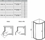 Душевой уголок Ravak PIVOT PSKK3 80x80 черный/Transparent