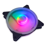 Вентилятор TESLA RGB120-DB SLAVE, 120мм, 1200rpm, PropConn, черный-белый/ARGB, 38CFM, 21дБ, антивибропрокладки, подключение только к master-вентилятору (TSL-120-DB-AS)