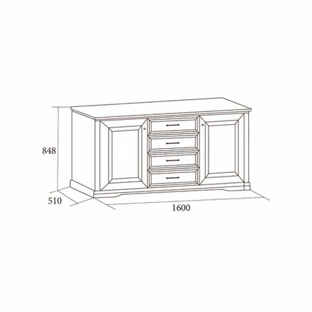 ЛОРЕНЦО Комод №3 (Дуб Сторсанд)