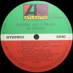 Emerson, Lake & Palmer / In Concert (LP)