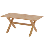 Стол обеденный 180х90х77, Уиллис, кухонный, с регулировкой высоты, для столовой, дачи, кухни, массив дикого дуба, Dipriz