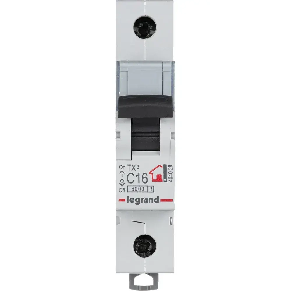 LEGRAND Выключатель автоматический однополюсный 16А C TX3 6кА (404028)