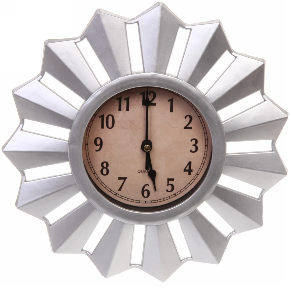 Часы настенные «Помпеи» D25см серебро 8835