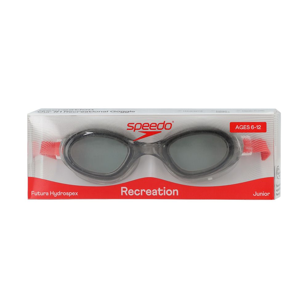 Очки для плав. детск. SPEEDO Futura Hydro Jr, 8-E000037004-C16LO, ДЫМЧ.линзы,нерег. перен., черн.опр