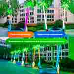 Банджи-батут «Тропический рай», 1-местный, 2×2×4 м