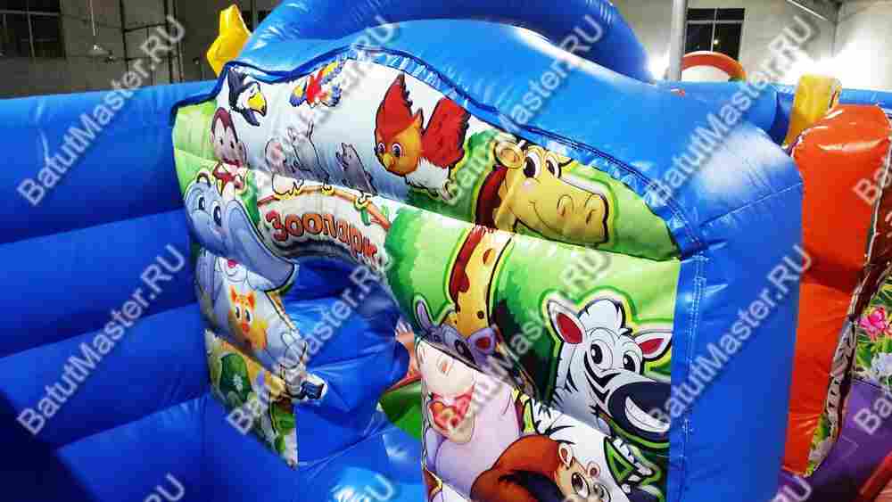 Коммерческий надувной батут " Веселый зоопарк" 6*6*2,6 м