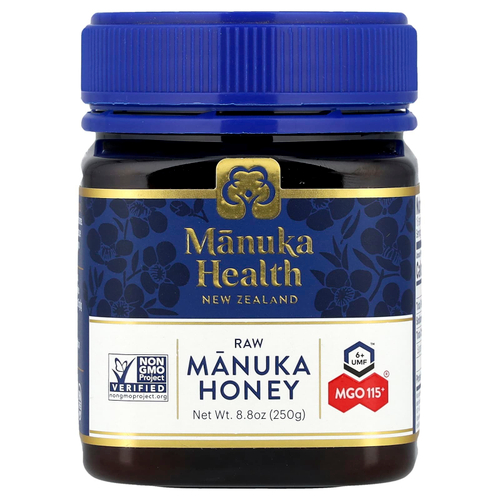 Manuka Health, Необработанный мед манука, UMF 6+ ™, MGO 115+, 250 г (8,8 унции)