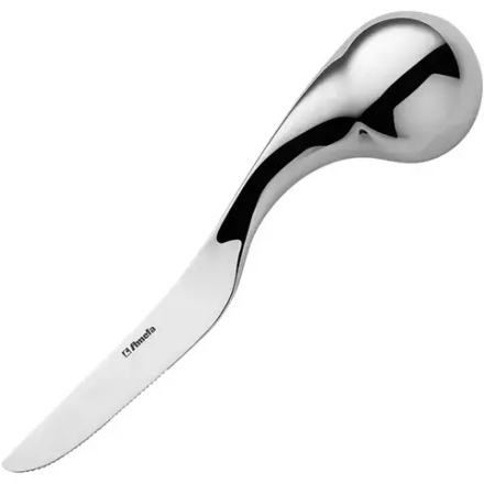 Нож столовый д/людей с огран.возможн. с шарообр.ручкой сталь нерж. ,L=165/70,B=14мм металлич