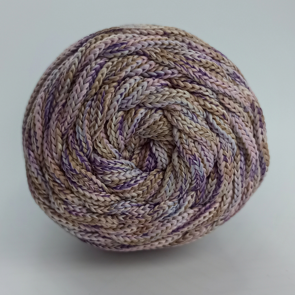 Полиэфирный шнур круглый 3 мм меланж Черничный смузи