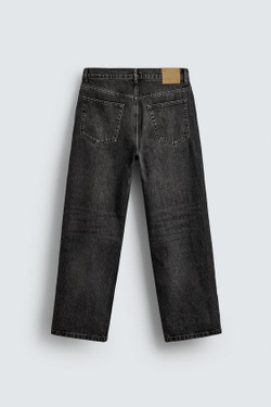 ZARA ДЖИНСЫ STRAIGHT ANKLE FIT, ЧЕРНЫЙ