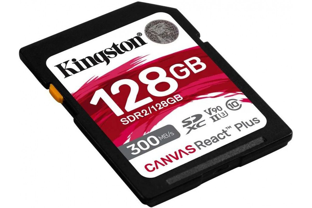 Карта памяти Kingston SDXC Canvas React Plus UHS-II V90 U3 (300/260MB/s) 128GB