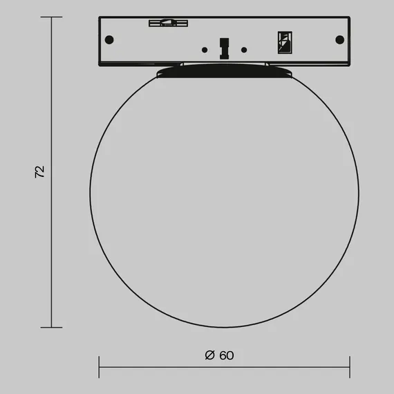 Трековый светильник Луна / Luna Levity 4000К 3Вт 200° Technical tr185-1-3w4k-b