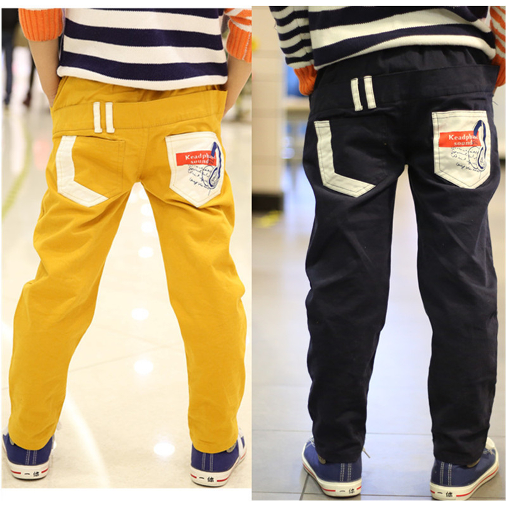 Брюки для мальчика с контрастной отделкой карманов