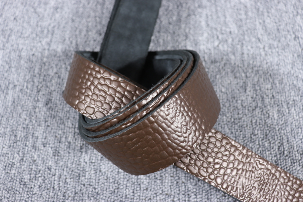 Ременная заготовка Черно-коричневая с лицевой отделкой + плита Шаргень