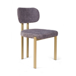 Стул Ervin, микромех Rozy dark grey / опоры шампань