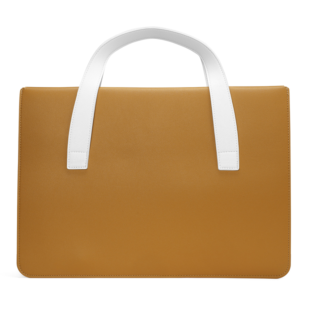 Ручная сумка белый с хаки цвет ультратонкая для ноутбука или планшета до 16 дюймов, серия AURA Series Handbag от Dux Ducis