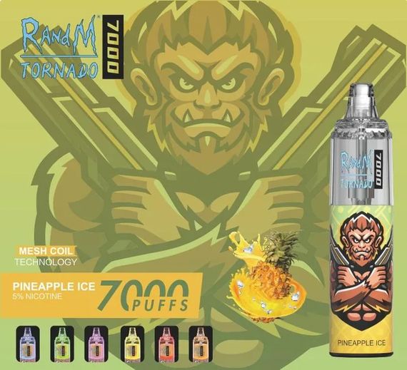 RandM Tornado 7000 - Pineapple Ice (5% nic)