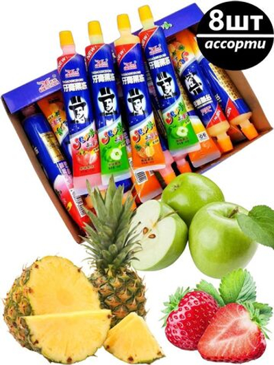 Фруктовое желе-сок в виде зубной пасты ассорти 480 г