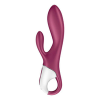 Малиновый вибратор-кролик с функцией нагрева 20,5см Satisfyer Heated Affair