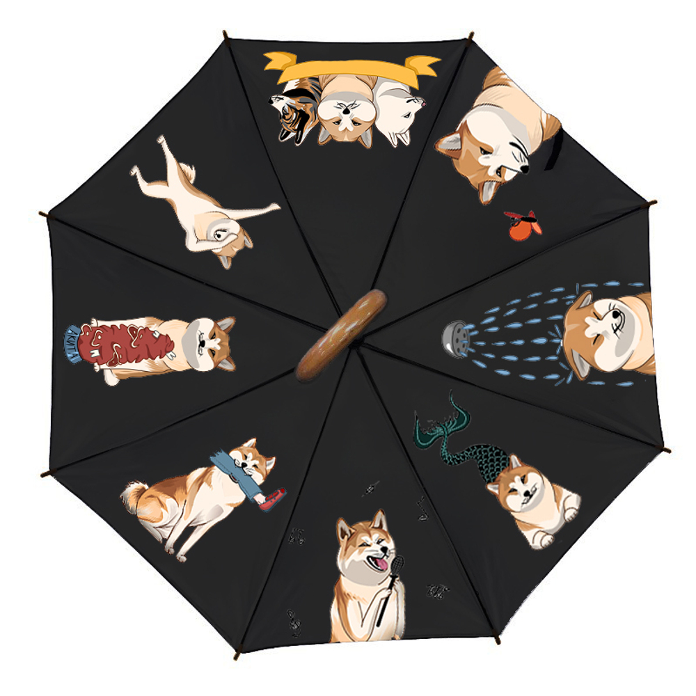 Зонт "Веселые Акиты"