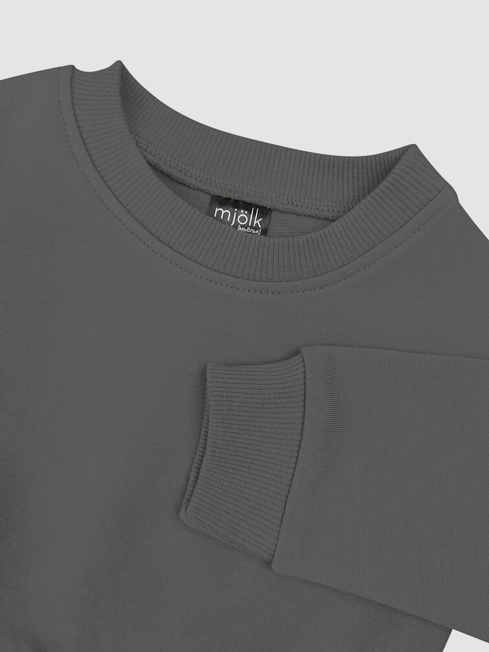 Комплект Mjölk Свитшот Графитовый серый/Легинсы Бабочки, уценка