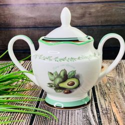 Lenardi 109-074 Сахарница 550 мл АВОКАДО в под.уп.(х36)Фарфор