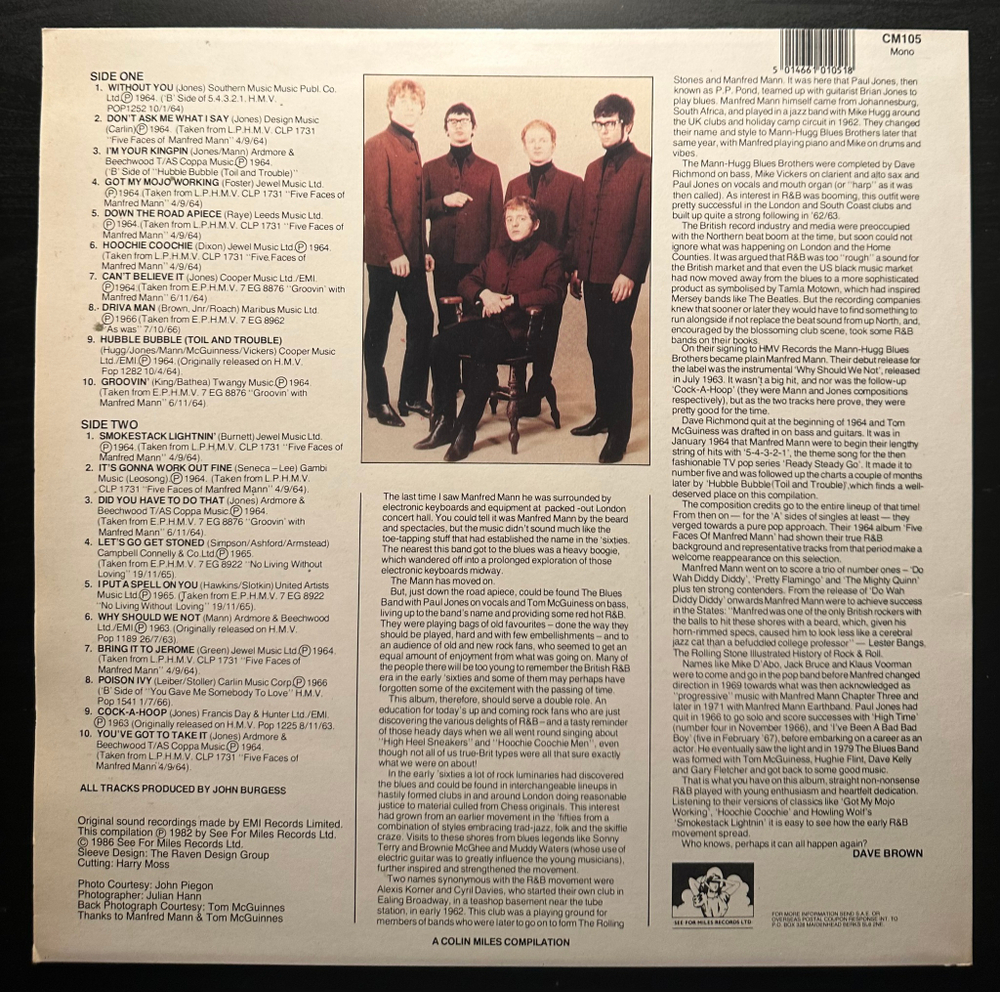 Manfred Mann - The R & B Years (Англия 1982г.)