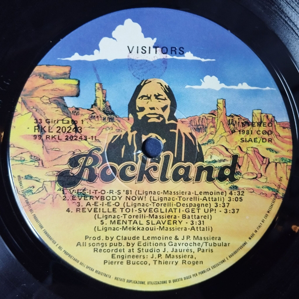 Винтажная виниловая пластинка LP Visitors (Italy 1981)