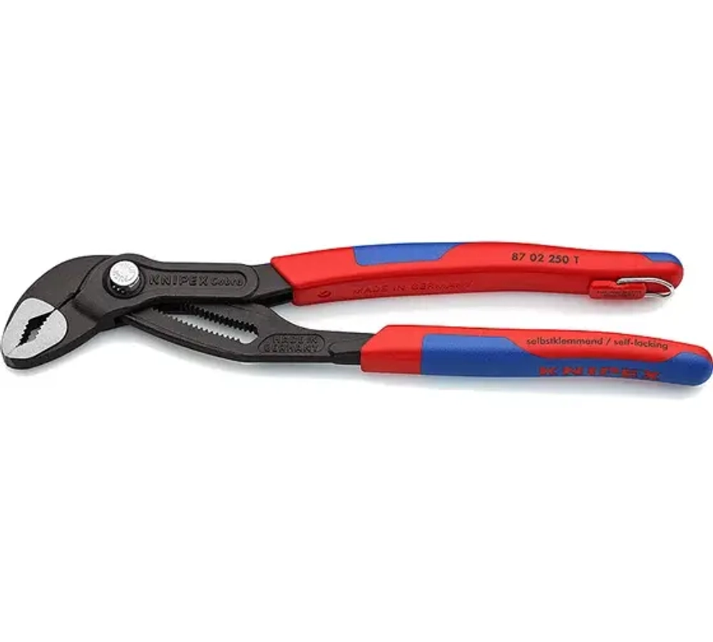 KNIPEX COBRA® клещи переставные с фиксатором, 50 мм (2"), под ключ 46 мм, L-250 мм