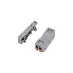 Клемма СМК 222-422D проходная 2-полюсная, с креплением на DIN-рейку (0,08-4 мм²), серая (5 шт./уп.)