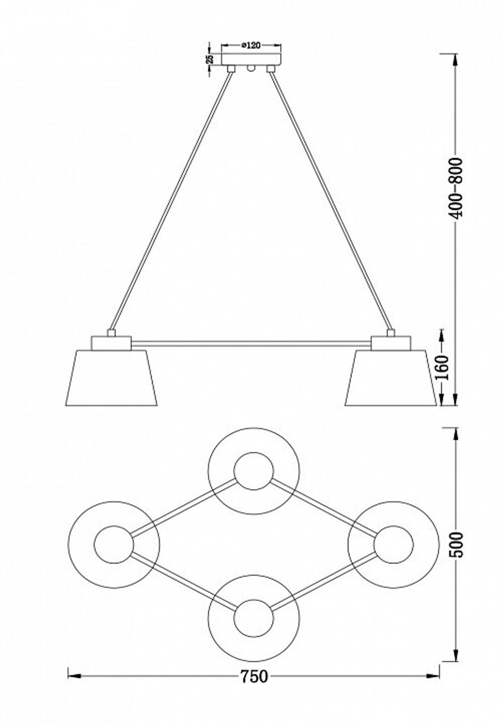 Подвесная люстра Freya Barbara FR5004PL-04CH