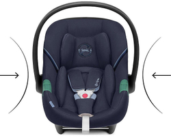 Коляска Cybex Balios S Lux BLK complete Aton S2 Ocean Blue 3 в 1 Moon Black с дождевиками