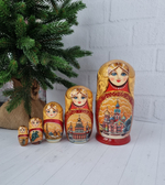 Матрешка Виды города 15см 5мест