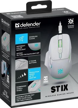 Мышь Defender Stix GM-009 белая
