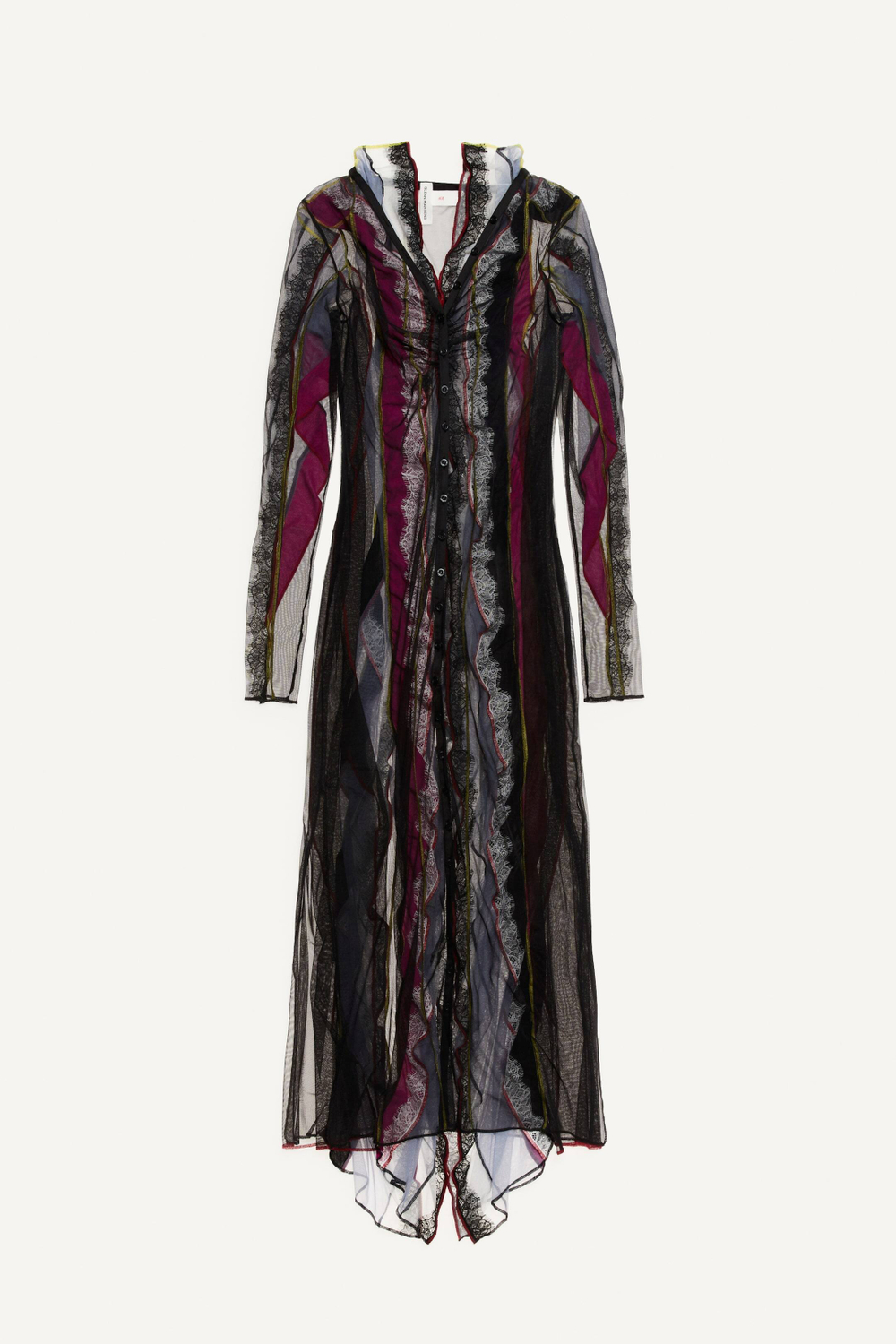 H&M - Glenn Martens Многослойное платье в сеточку, черный