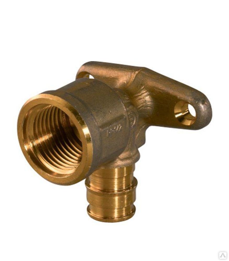 Уголок настенный 1/2"в-в латунь с фланцем