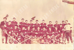 Д. А. Донской. Сборная команды СССР по хоккею (Красная машина). Открытка Агентства печати «Новости», выпущенная после победы сборной СССР 30 марта 1969 над канадцами со счетом 4:2.