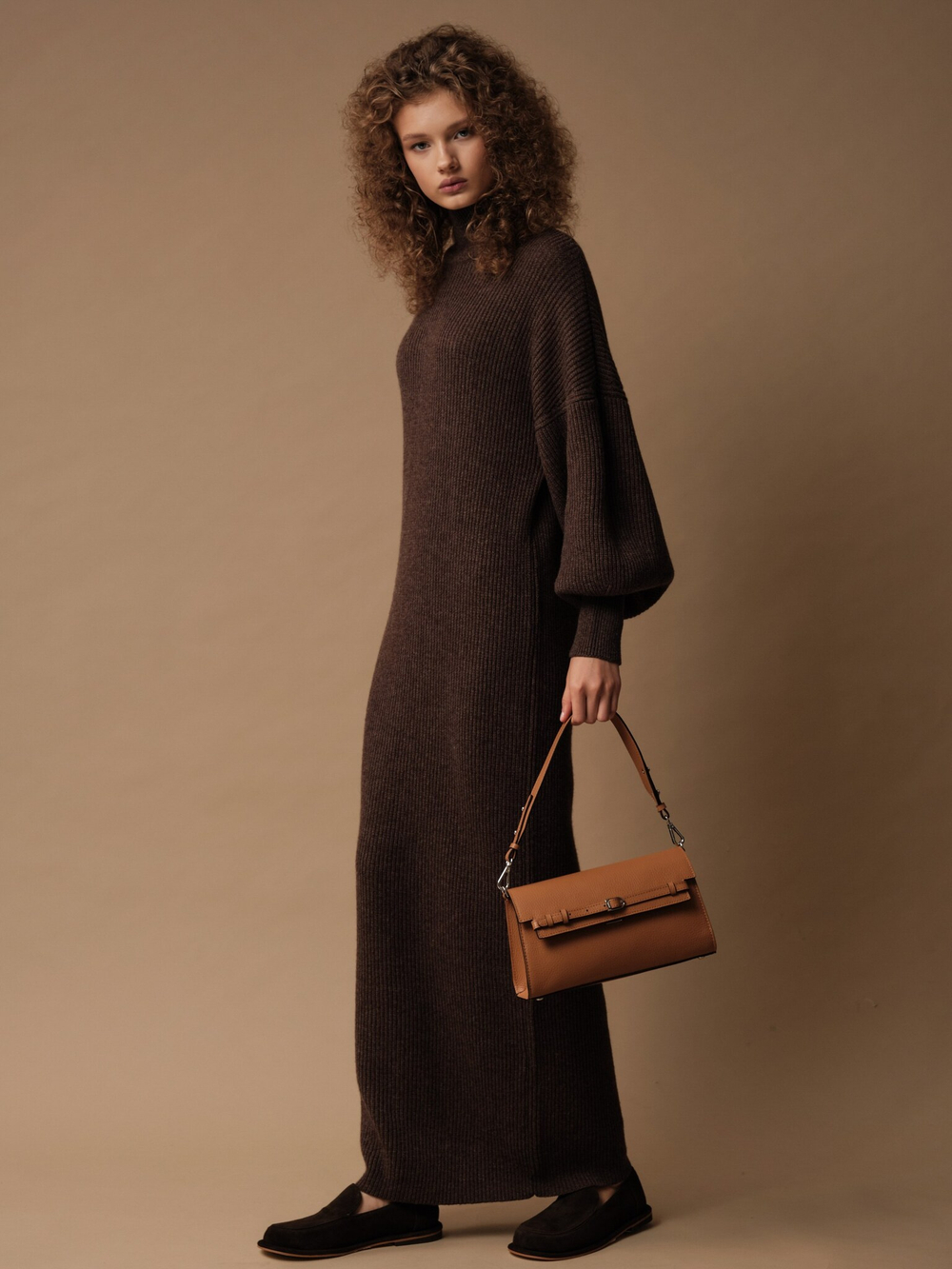 D0341-8100 Платье dbr, шоколадный