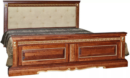 Кровать двойная «Милана» высокое изножье мягкое изголовье