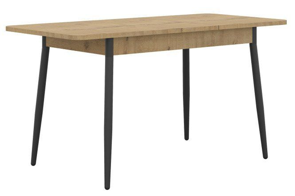 Стол кухонный обеденный раздвижной Дуб Вотан/Чёрный, Тревизо, 68х111х75 см