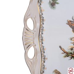 Блюдо квадратное Queen's Crown Aristokrat Охота бежевая 34*29 см