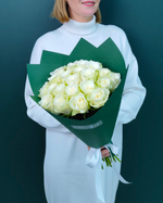 Букет из белой розы,21шт(00215)